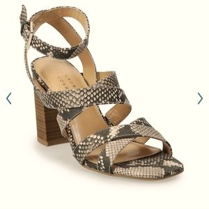 NEW LC Lauren Conrad Rooibos Women's High Heel Sandals Snake 7.5
